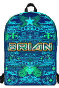 BRIAN BLUE and GREEN BACKPACK
